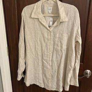 Gap linen button down shirt